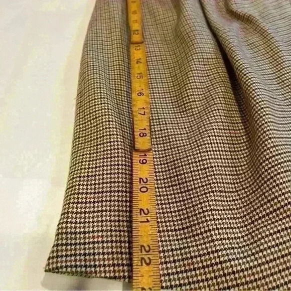 NWT Women’s J. McLaughlin Maddie Skirt.2. Plaid Houndstooth Brown zip front wrap - Picture 9 of 13